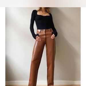 Aritizia x Wildred Brown Leather Pants
